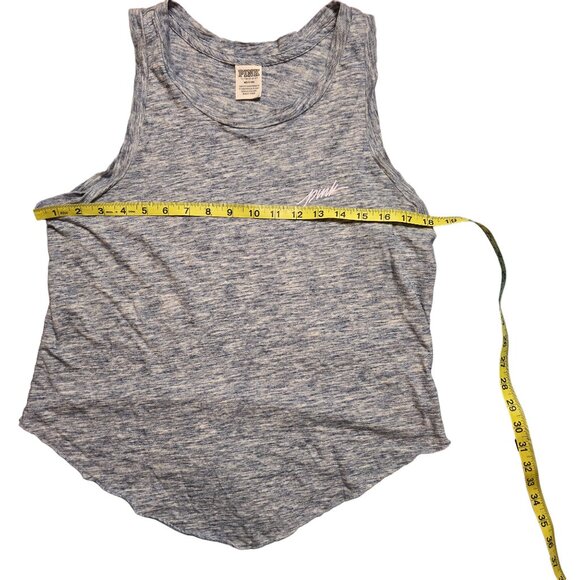 Pink Victoria Secret Heather Blue with Front and Back Graphics Size M EUC - Picture 5 of 6